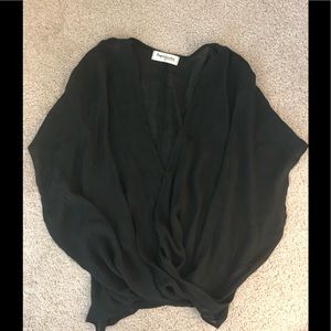 Impressions Black Sheer Top